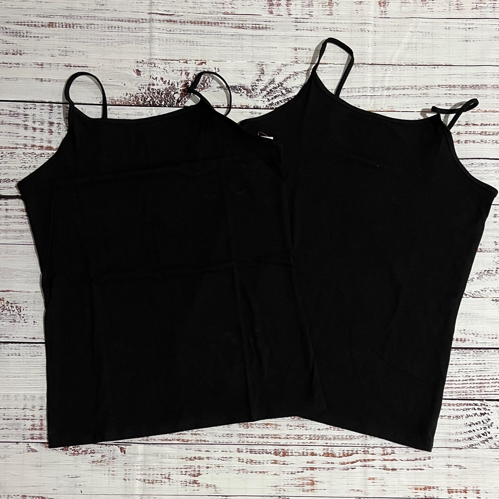 NWT Set of 2 Cat & Jack Girl’s Black Camisole Tops- Size XL Plus (14 Plus)